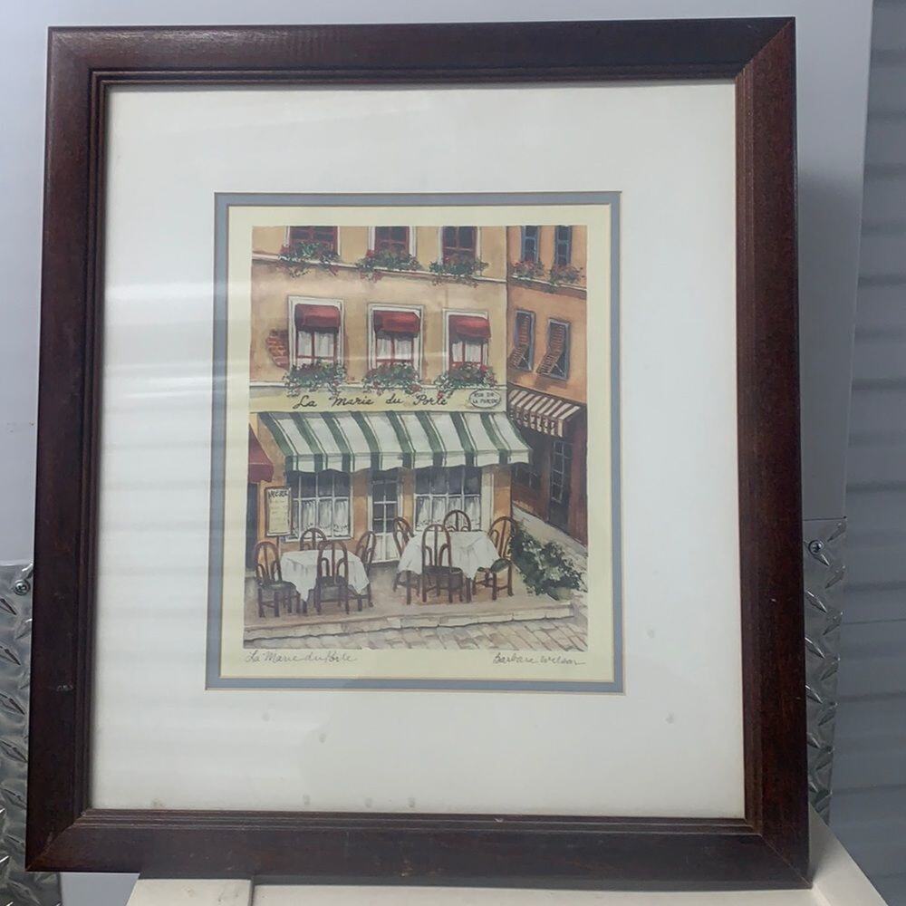 BARBARA WILSON LITHOGRAPH PRINT LA MARIE DU PORTE FRENCH STREET SCENE